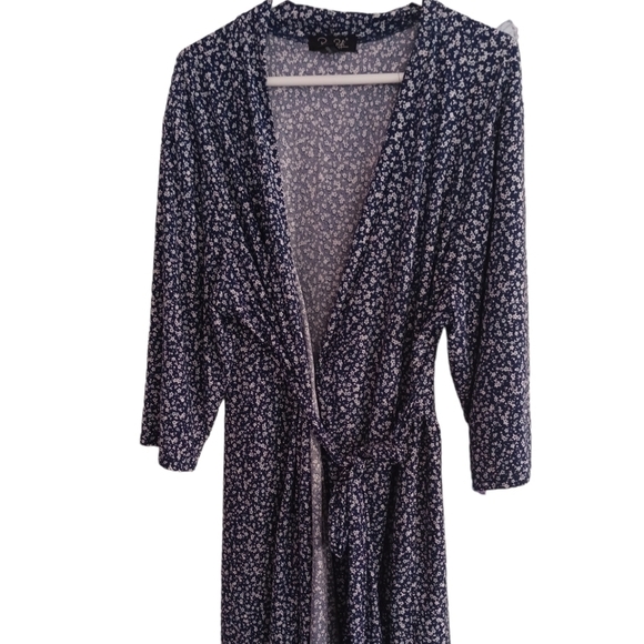 RENE ROFE NAVY BLUE FLORAL ROBE - Picture 3 of 5